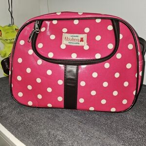 Kbuling Pink Polka Dot Cosmetic Bag